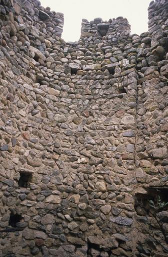 Vue intérieure des vestiges de la tour.