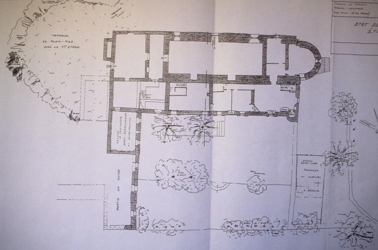 Plan de l'ensemble du monastère de Corbiac.