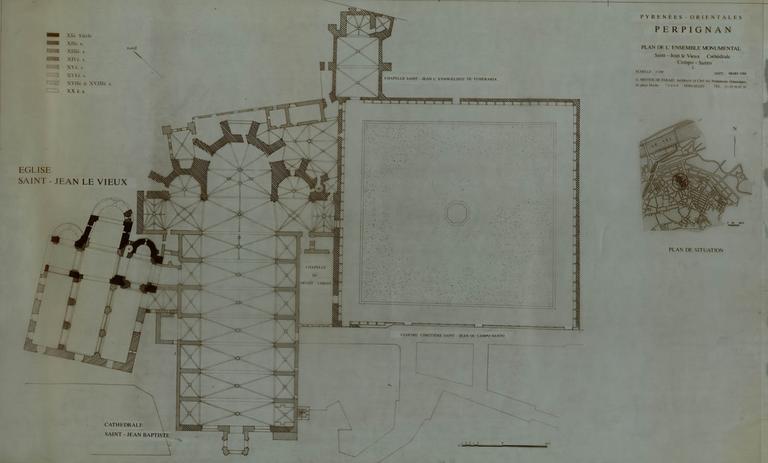 Plan de l'ensemble monumental et plan de situation.