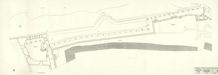 Front Nord : plan niveau bas 3, bastion du Roi, courtine et bastion de la Boucherie.