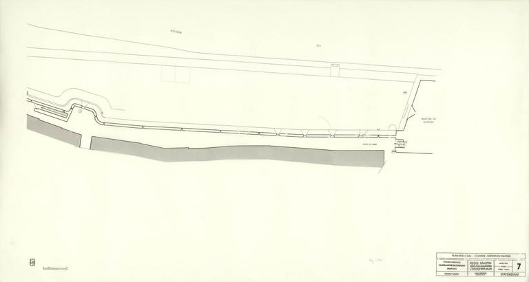 Front Nord : Plan niveau bas, courtine et bastion du Dauphin.