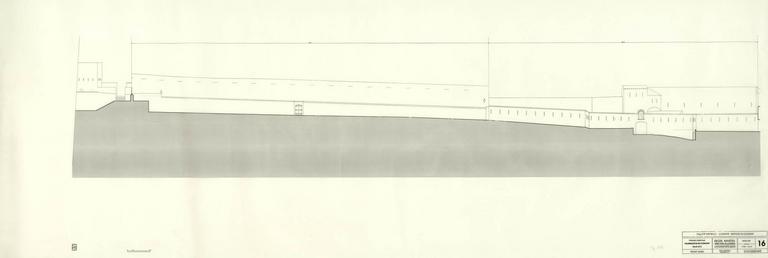 Front Nord : Façade intérieure, courtine et Bastion du Dauphin.