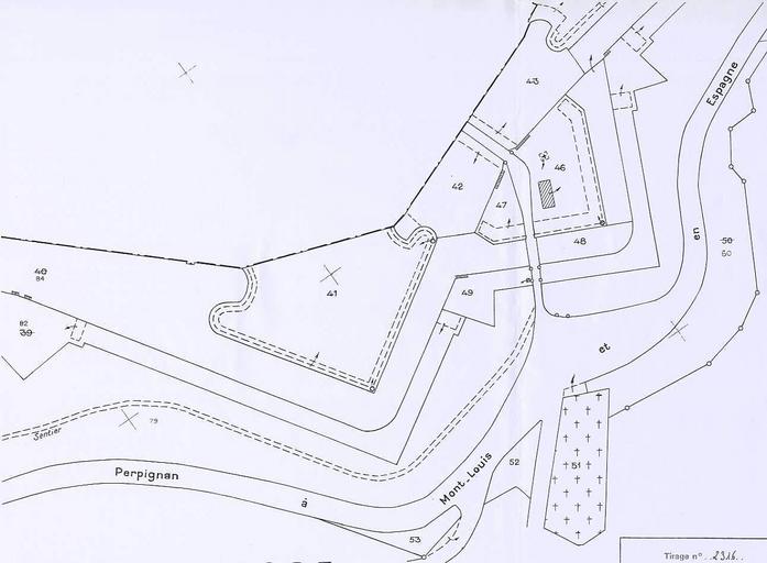 Plan cadastral : le four est implanté sur la parcelle 41 section AC.