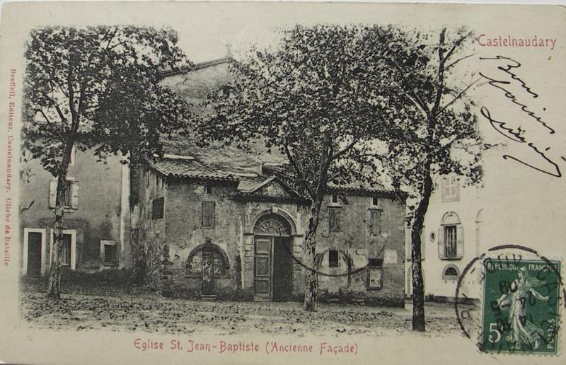 Carte postale ancienne, antérieure à la construction du narthex en 1883.