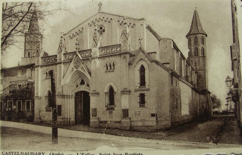 Carte postale ancienne, après la construction du narthex en 1883.