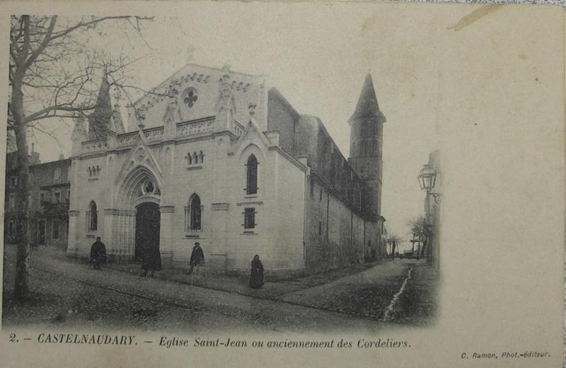 Carte postale ancienne, après la construction du narthex en 1883.