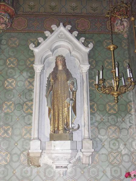 Nef. Chapelles nord. Chapelle Sainte Philomène. Statue de la sainte.