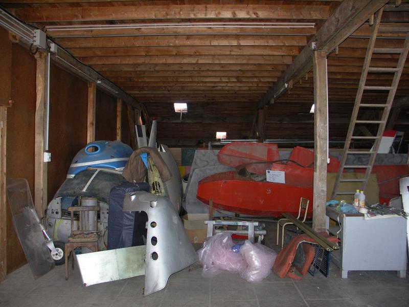 Atelier de menuiserie Jacques Aubriot (réparation des planeurs), ancien hangar d'Estantens.