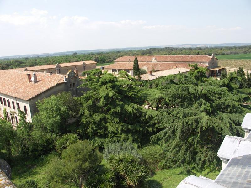 Vue de la ferme depuis la tour de l'horloge.