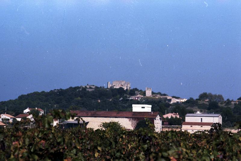 Vue éloignée du site et du village.