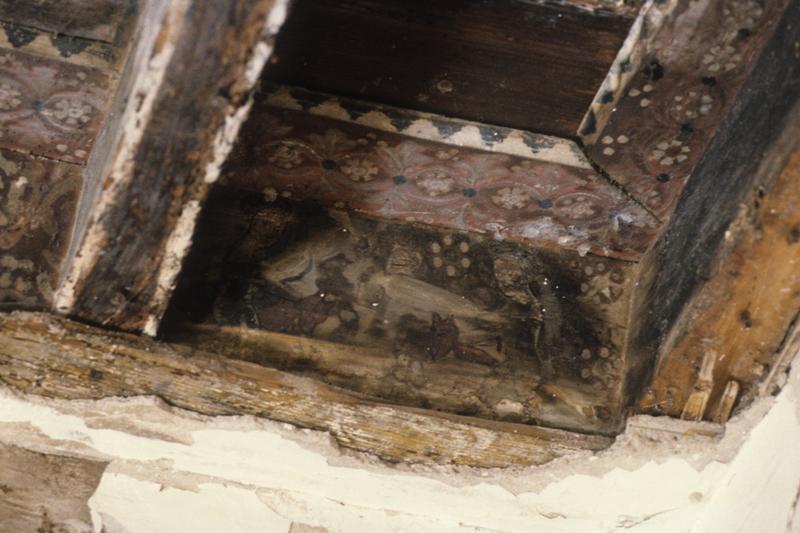 Plafond peint ; détail.