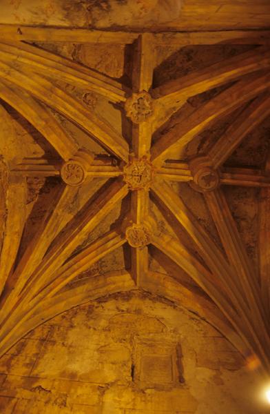 Intérieur ; chapelle couverte d'une voûte d'ogives à liernes et tiercerons.