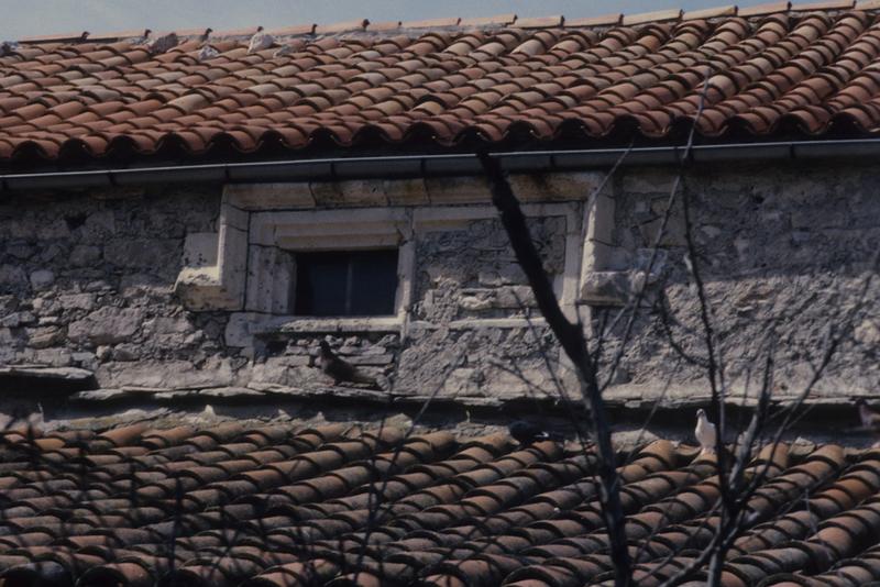 Vestiges d'une ancienne croisée.