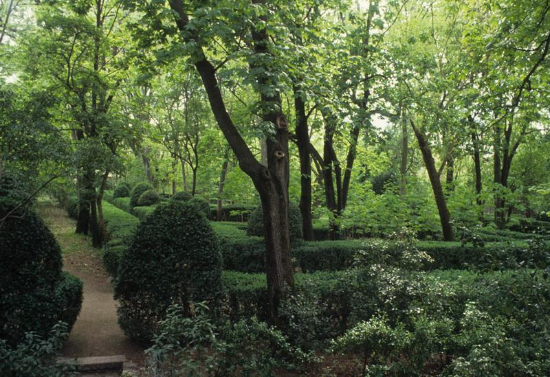 Parc et labyrinthe de buis.