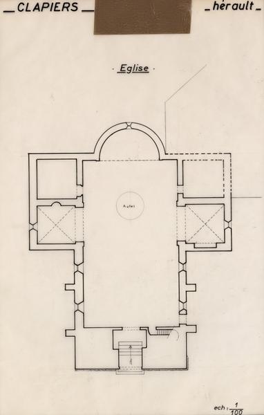 Clapiers, église : plan.