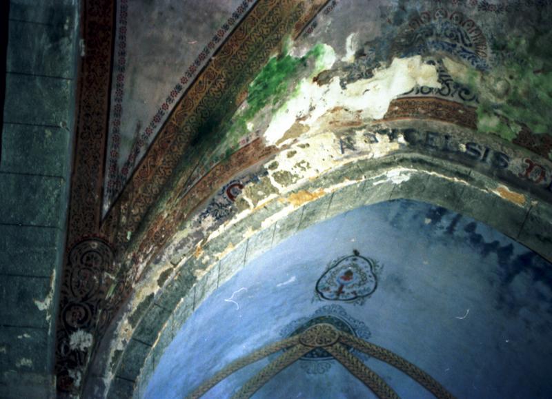 Intérieur ; peintures murales de la voûte.