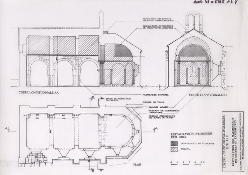 Restauration des maçonneries intérieures et extérieures.