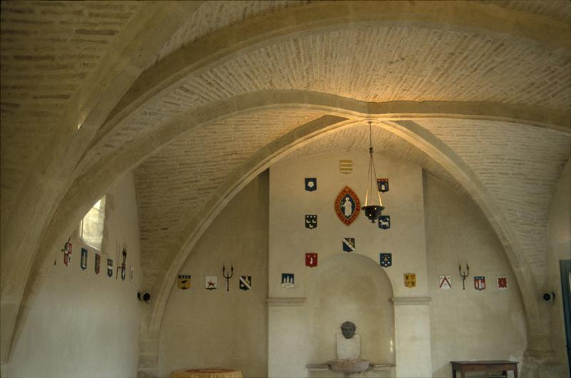 Intérieur ; corps du logis ; rez-de-chaussée : salle sud-ouest ; mur nord.