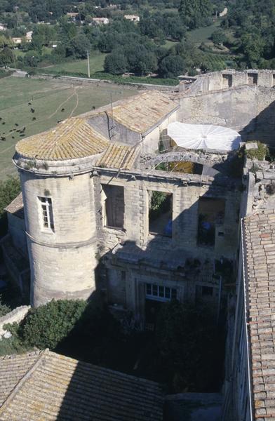 Tour nord-ouest et parcelle 1152 vue depuis le toit.