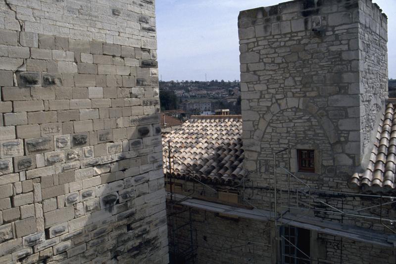 Donjon, mur sud et tour.