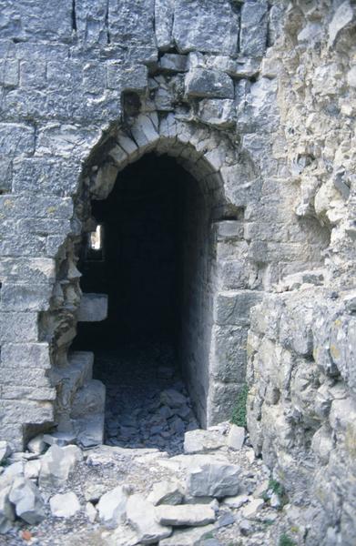 Donjon face ouest, entrée actuelle.