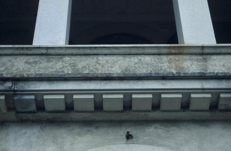 Maison de maître, façade sur jardin, détail.