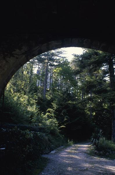 Vue depuis le corps d'entrée, allée.