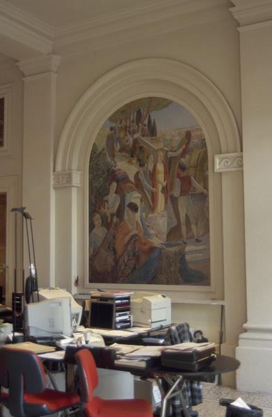 Chambre de Commerce et d'Industrie, vestibule : les porteuses de châles par André Vidal, 1936.