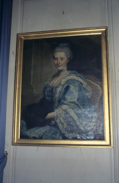 Portrait de la marquise de Narbonne Pelet, née de Pierre de Bernis, soeur du cardinal, par J. B. DESPAX 1768.