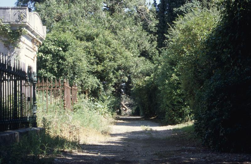 Partie Jeanne Martin, le long de la route d'Alès, vue prise de l'angle, végétation.