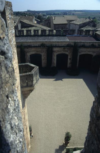 Cour d'honneur : mur sud.