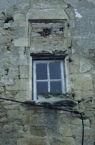 Façade sud, reste de demi-croisée.