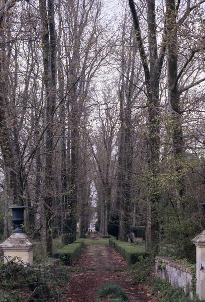 Jardin, allée centrale.