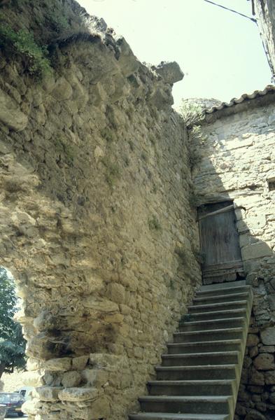 Angle sud-ouest, côté intérieur du fort.