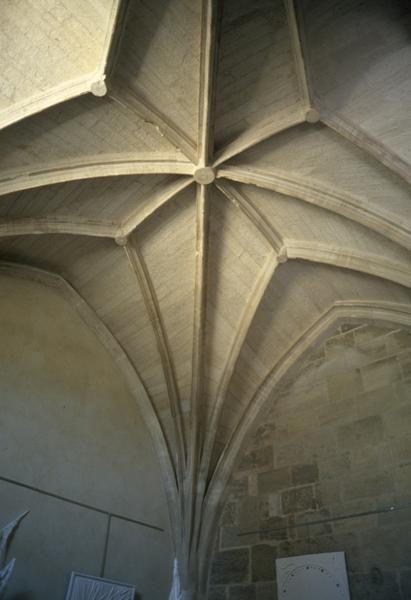 Eglise, chapelle Sainte Philomèene au nord du porche : voûte à liernes et tiercerons.