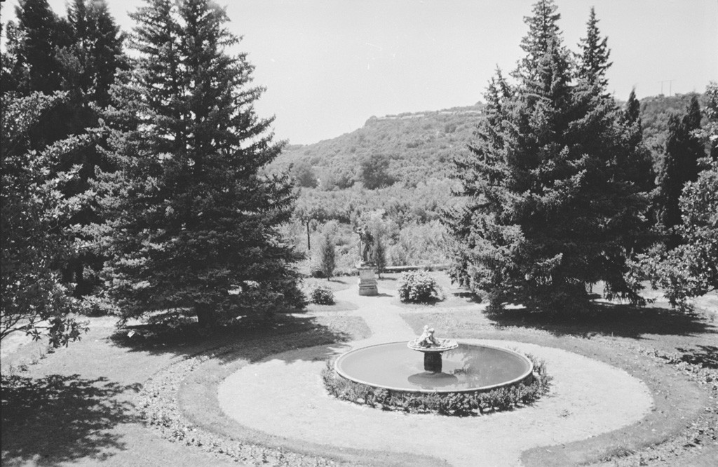 Terrasse haute : pièce d'eau.