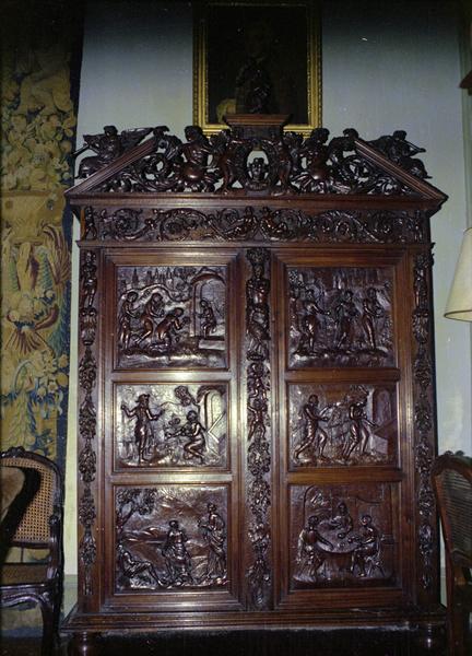 Armoire cévenole ornée de scènes de la Bible; 1639.