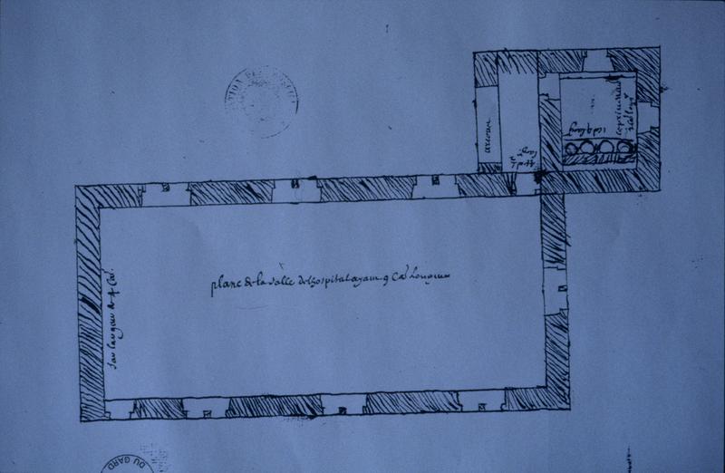 Plan de la salle, archives départementales B92.