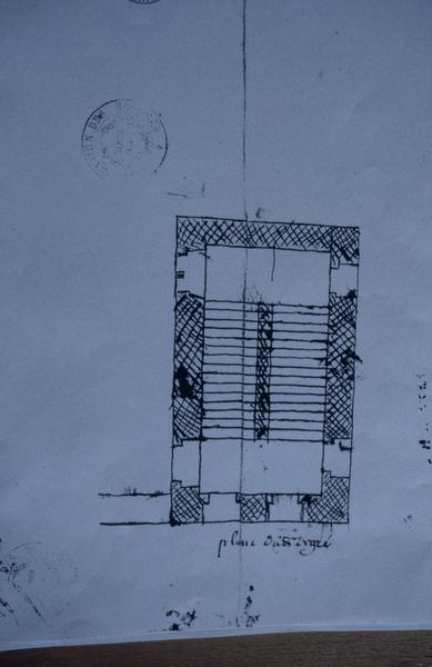 Plan de l'escalier, archives départementales B92.