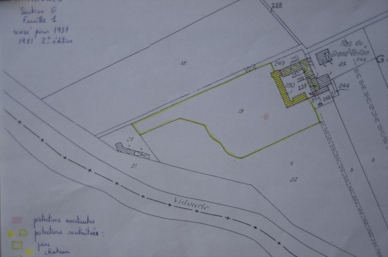 Plan cadastral cerclé, section G feuille 1, revisé pour 1937, 1981 2e édition.