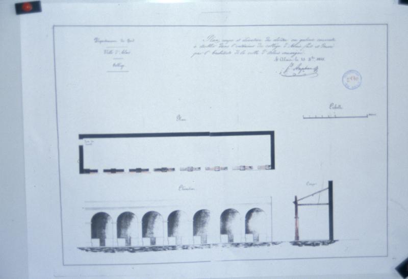 Plan par Auphan en 1843, archives départementales 2T70.