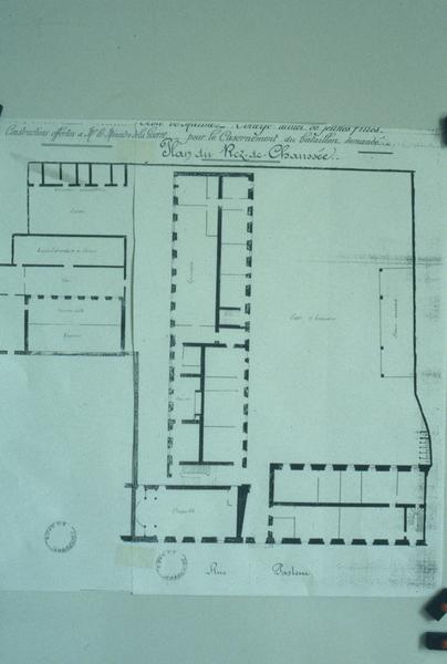 Plan rez-de-chaussée 1897, archives départementales 2T71.