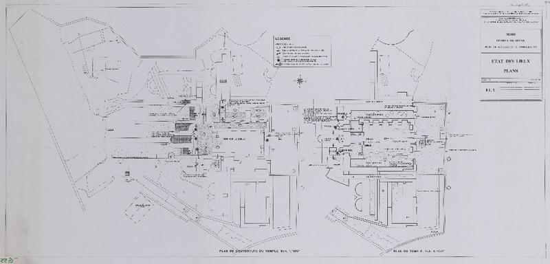 Temple de Diane, projet de restauration et consolidation, état des lieux, plans EL1.