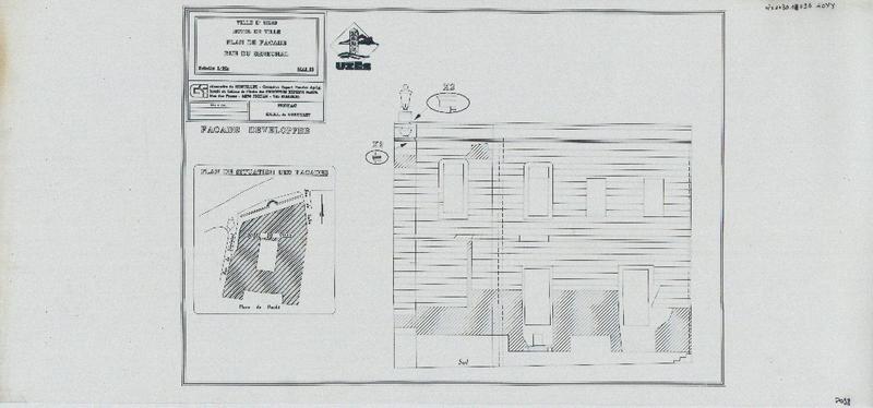 Plan de façade, rue du Sénéchal.