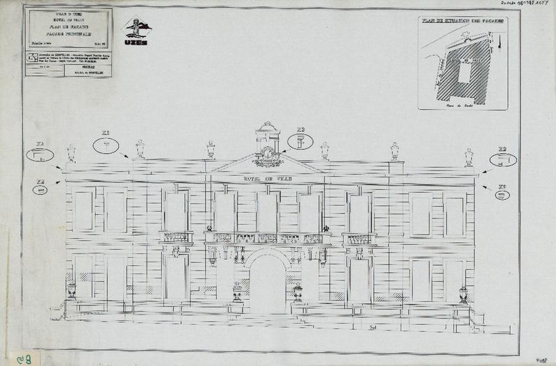 Plan de façade, façade principale.