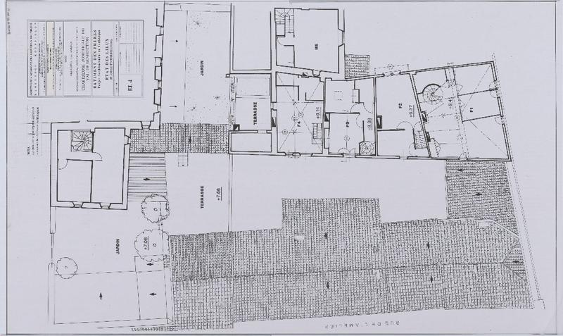 Bâtiment des frères, PAT, état des lieux, plan du troisème étage. EL4.