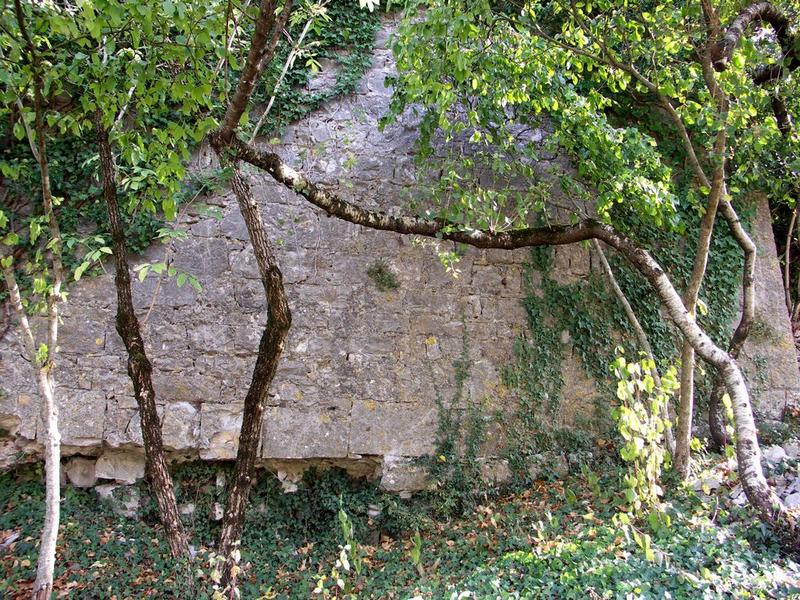 Mur nord-ouest de l'enceinte.