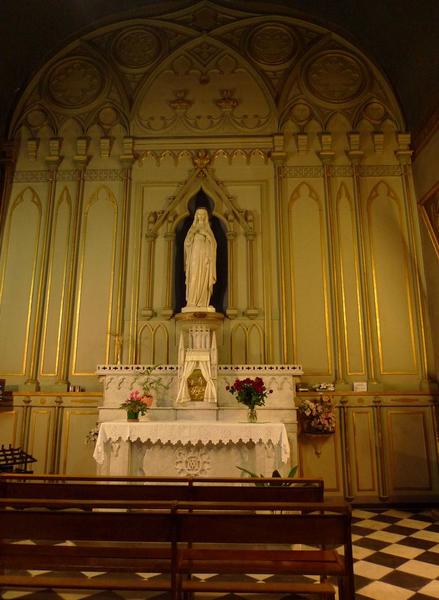 Chapelle nord- Est, consacrée à la Vierge.