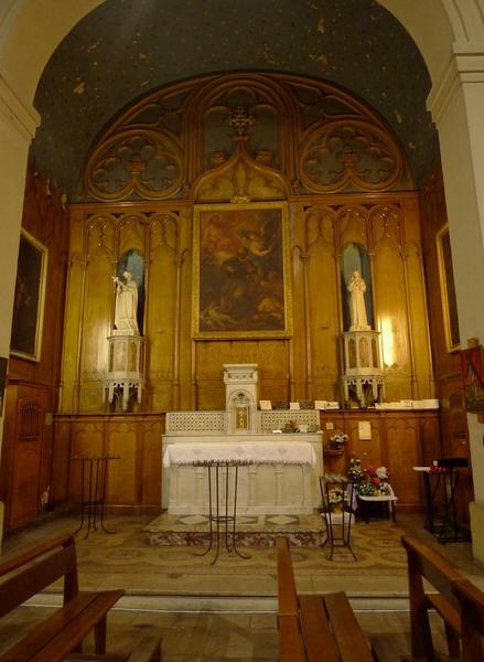 Chapelle centrale, côté ouest.