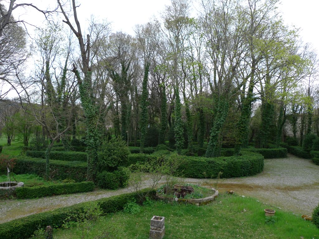 Parc, labyrinthe de buis.